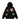 BLACK HOODIE WITH STAR PATCHES TRENDY COTTON BLEND HOODED