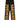 BLACK JEANS WITH ORANGE GOTHIC LETTERING FASHION STATEMENT APPAREL
