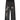 BLACK JEANS WITH WHITE LINE ART DENIM STRAIGHT LEG