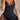 BLACK LACE NIGHTGOWN WITH CONTRAST LACE DETAILING