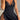 BLACK LACE NIGHTGOWN WITH CONTRAST LACE DETAILING