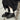 BLACK LEATHER PLATFORM MONK STRAP SHOES FOR MEN