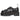 BLACK LEATHER PLATFORM MONK STRAP SHOES FOR MEN