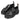 BLACK LEATHER PLATFORM MONK STRAP SHOES FOR MEN