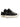 BLACK LEATHER SNEAKERS WITH RUBBER OUTSOLE AND ROUND TOE