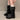 BLACK LEATHER WESTERN BUCKLE BOOTS ROUND TOE