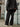 BLACK LIGHTNING BOLT LONG PANTS MID WAIST STRAIGHT LEG DESIGN