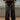BLACK LIGHTNING BOLT LONG PANTS MID WAIST STRAIGHT LEG DESIGN