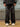 BLACK LIGHTNING BOLT LONG PANTS MID WAIST STRAIGHT LEG DESIGN