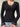 BLACK LONG SLEEVE TOP WITH CONTRAST LACE TRIM