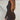 BLACK LONG-SLEEVED BACKLESS MINI DRESS FOR THE HOLIDAY SEASON, SLEEK SLIM FIT