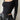 BLACK LONG-SLEEVED CROP TOP WITH SQUARE NECKLINE - BLACK SLIM FIT