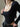 BLACK LONG-SLEEVED CROP TOP WITH SQUARE NECKLINE - BLACK SLIM FIT