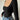 BLACK LONG-SLEEVED CROP TOP WITH SQUARE NECKLINE - BLACK SLIM FIT