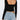 BLACK LONG-SLEEVED CROP TOP WITH SQUARE NECKLINE - BLACK VINTAGE LONG