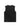 BLACK LOOSE FIT SLEEVELESS SHIRT WITH WHITE GRAPHIC DESIGN