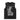 BLACK LOOSE FIT SLEEVELESS SHIRT WITH WHITE GRAPHIC DESIGN