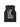 BLACK LOOSE FIT SLEEVELESS SHIRT WITH WHITE GRAPHIC DESIGN