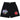 BLACK MESH SHORTS WITH PATCHES