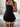 BLACK MINI DRESS LAYERED HEM Y2K