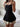 BLACK MINI DRESS LAYERED HEM Y2K