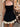 BLACK MINI DRESS LAYERED HEM Y2K
