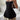 BLACK MINI DRESS LAYERED HEM Y2K