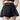 BLACK MINI SKIRT WITH BELT AND LINED CARGO POCKETS