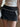 BLACK MINI SKIRT WITH WHITE TIE BOW SPLICE LOW WAIST DESIGN