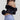 BLACK OFF-THE-SHOULDER CORSET TOP WITH FURRY TRIM FOR WOMEN