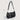 BLACK PATENT SLING BAG MINIMALIST DESIGN SILVER EDGE