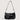 BLACK PATENT SLING BAG MINIMALIST DESIGN SILVER EDGE