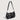 BLACK PATENT SLING BAG MINIMALIST DESIGN SILVER EDGE