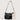 BLACK PATENT SLING BAG MINIMALIST DESIGN SILVER EDGE