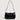 BLACK PATENT SLING BAG MINIMALIST DESIGN SILVER EDGE