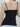 BLACK PINSTRIPE CAMISOLE WITH LACE TRIM SLIM FIT SLEEVELESS CASUAL VINTAGE