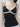 BLACK PINSTRIPE CAMISOLE WITH LACE TRIM SLIM FIT SLEEVELESS CASUAL VINTAGE