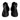 BLACK PLATFORM BOOTS WITH CROSS SHOE CHARMS ZINC ALLOY