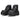 BLACK PLATFORM BOOTS WITH ROUND TOE RUBBER OUTSOLE
