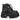 BLACK PLATFORM BOOTS WITH ROUND TOE RUBBER OUTSOLE