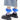 BLACK PLATFORM MARY JANES WITH BLUE FISHNET SOCKS AND FLUFFY TRIM