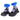 BLACK PLATFORM MARY JANES WITH BLUE FISHNET SOCKS AND FLUFFY TRIM