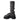 BLACK PLATFORM SHOE WITH GRAY KNIT LEG WARMER FOR FASHION STATEMENT