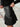 BLACK PLEATED FAUX LEATHER SKIRT SOLID COLOR
