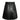 BLACK PLEATED FAUX LEATHER SKIRT SOLID COLOR