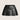 BLACK PLEATED MINI SKIRT LEATHER