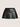 BLACK PLEATED MINI SKIRT LEATHER