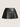 BLACK PLEATED MINI SKIRT LEATHER