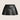 BLACK PLEATED MINI SKIRT LEATHER