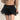 BLACK PLEATED MINI SKIRT SLIM FIT